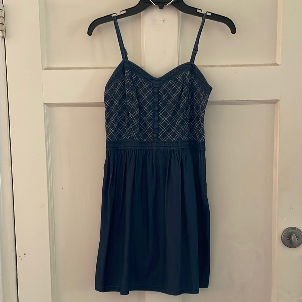 NWOT - Navy Blue Spaghetti Strap Jeans Dress